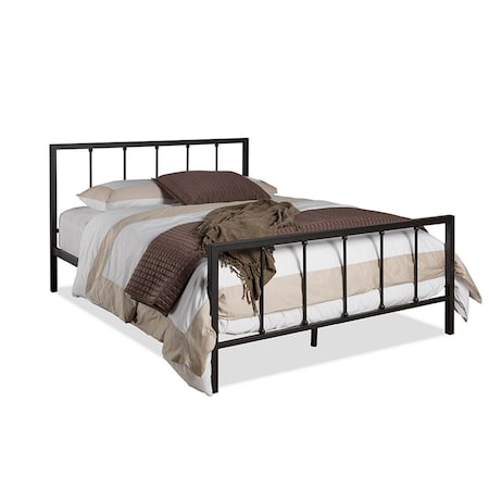 Baxton Studio Amy Vintage Industrial Black Finished Metal Queen Size Platform Bed 119-10576